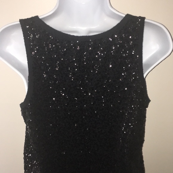 J.Crew black sequin tank top SzM - Picture 3 of 4